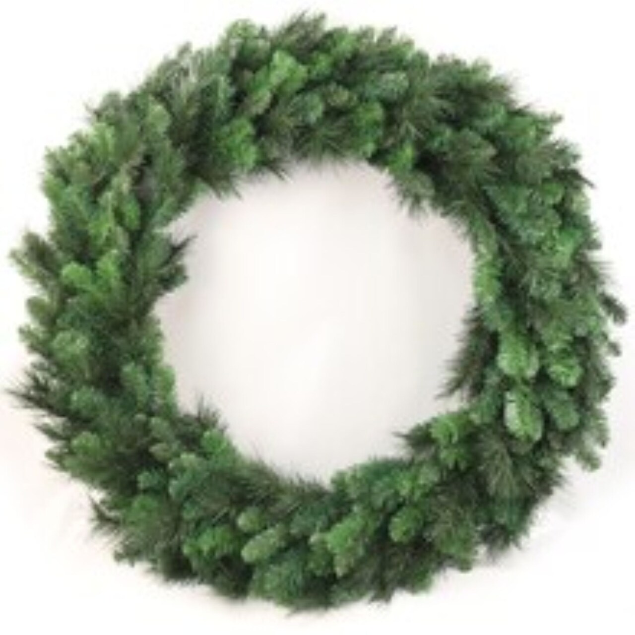 2-Pack 48" Deluxe Evergreen Double Wreath | Lifelike Greenery | Indoor/Outdoor Use | Holiday & Christmas Décor | Perfect for Front Door, Mantels, & Walls